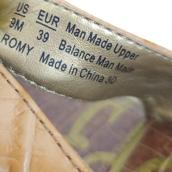 Sam Edelman Romy Platform Tan Thong Sandals Shoes Size 9 Cork Wedge - Picture 7 of 11